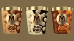 Drei Sorten des Magnum “bonbon“-Eis im Becher-Format